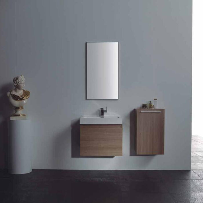 Eviva Drop 24" Light-Oak Wall Mount Modern Bathroom Vanity with White Integrated Acrylic Sink