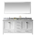 Virtu USA Caroline Avenue 72" Double Sink Top Vanity with Mirror- Virtuusa