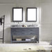 Caroline Estate 60" Double Sink Dazzle White Quartz Top Vanity with Faucet and Mirrors - Vanity Grace Store - Virtuusa
