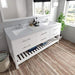 Caroline Estate 48" Single Sink Dazzle White Quartz Top Vanity with Faucet and Mirror - Vanity Grace Store - Virtuusa