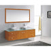 Virtu USA Clarissa 72" Double Square Sink Vanity with Faucet - Mirror- Virtuusa