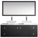 Virtu USA Clarissa 61" Double Square Sink Vanity with Faucet and Mirrors- Virtuusa