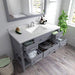 Caroline Estate 48" Single Sink Dazzle White Quartz Top Vanity with Faucet and Mirror - Vanity Grace Store - Virtuusa