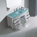 Ava 55" Single Sink White Engineered Stone Top Vanity with Faucet - Vanity Grace Store - Virtuusa