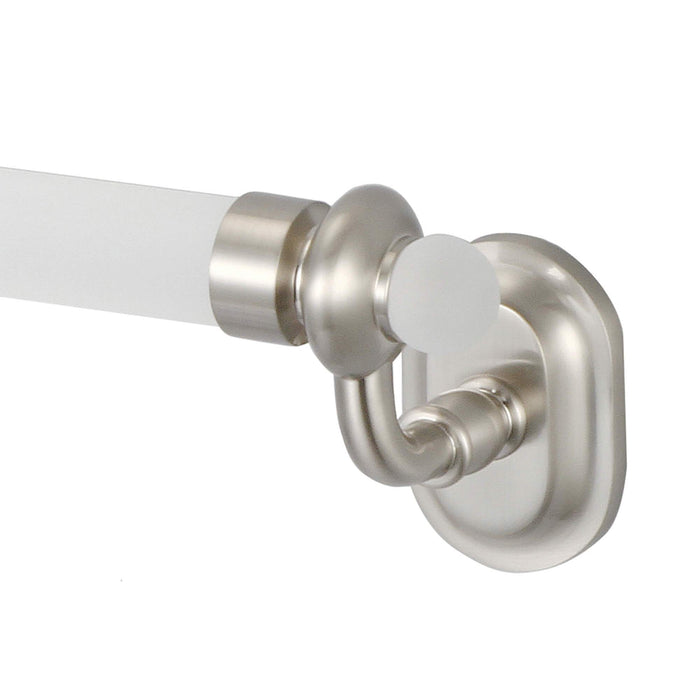 Accessory - Elegant Glass Series 24 Inch Towel Bars In Brushed Nickel Finish