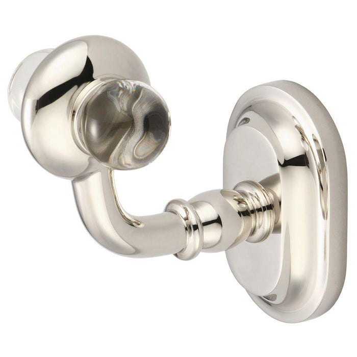 Accessory - Elegant Matching Glass Series Robe Hooks In Polished Nickel Finish
