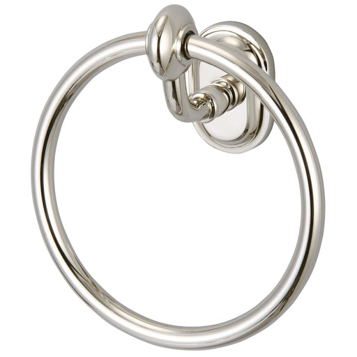 Accessory - Elegant Matching Glass Series Towel Ring In Polished Nickel Finish