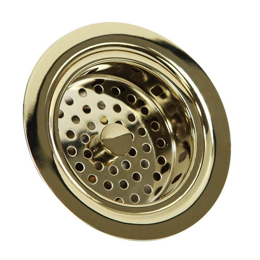 Accessory - Nantucket Sinks Polished Brass 3.5 Inch Kitchen Drain