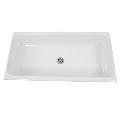 Bathroom Sink - 35.5" Rectangular Italian Fireclay Vessel Sink