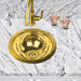 Bathroom Sink - Nantucket Sinks 13" Hand Hammered Brass Round Undermount/Overmount Bar Room Sink