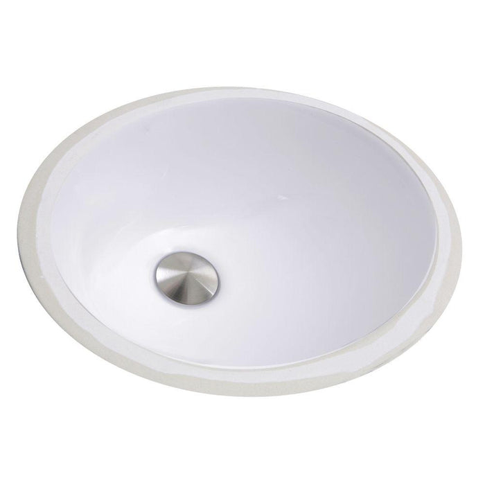 Bathroom Sink - Nantucket Sinks 13" X 10" Undermount Ceramic Sink In White UM-13x10-W