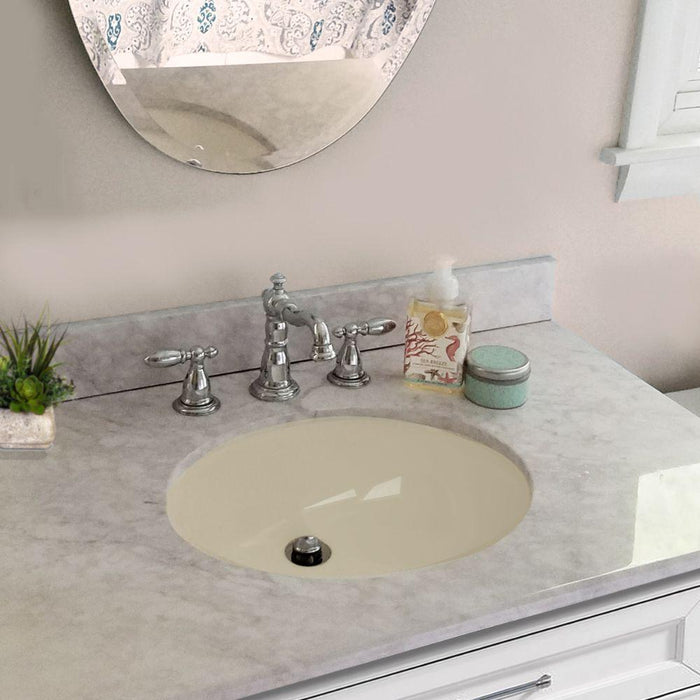 Bathroom Sink - Nantucket Sinks 15" X 12" Undermount Ceramic Sink In Bisque UM-15x12-B