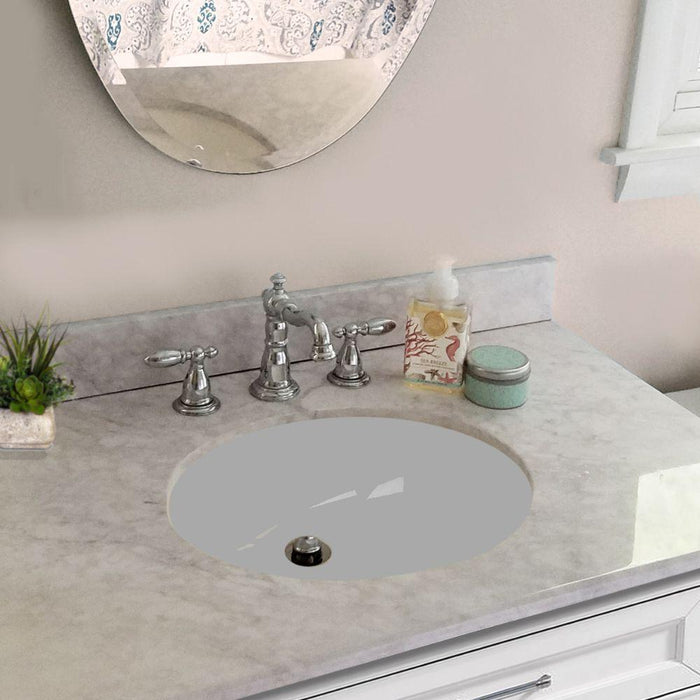 Bathroom Sink - Nantucket Sinks 15" X 12" Undermount Ceramic Sink In White UM-15x12-W