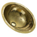 Bathroom Sink - Nantucket Sinks' 16.5" Hammered Brass Round Undermount Bathroom Sink With Overflow