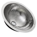 Bathroom Sink - Nantucket Sinks 16.875" Hand Hammered Stainless Steel Round Undermount Bathroom Sink W/ Overflow