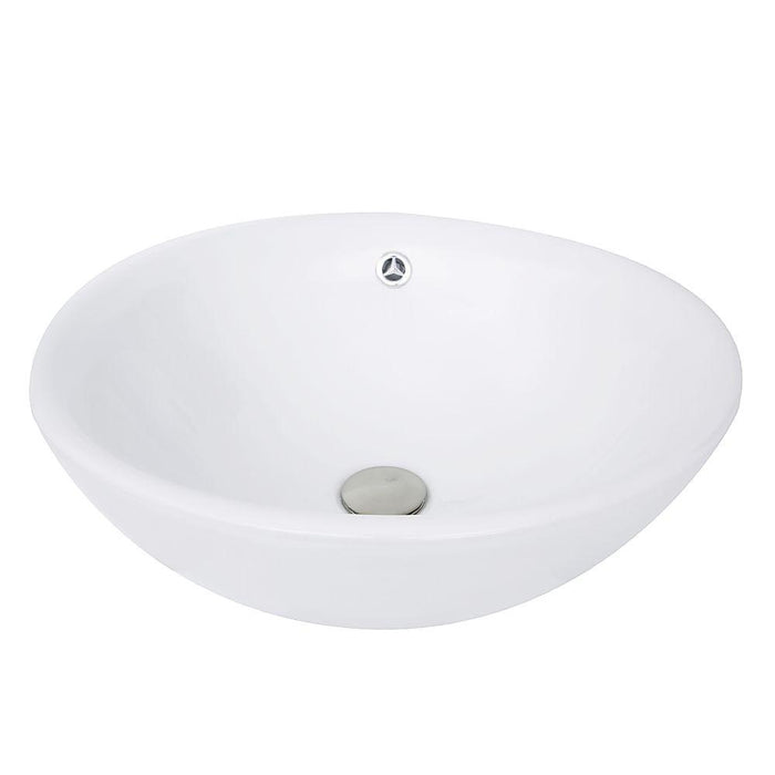 Bathroom Sink - Nantucket Sinks 17" Round White Vessel Sink With Overflow NSV218