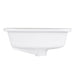 Bathroom Sink - Nantucket Sinks 17" X 13" White Glazed Bottom Undermount GB-17x13-W Rectangle Ceramic Sink