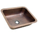 Bathroom Sink - Nantucket Sinks' 17" X 14" Hammered Copper Rectangle Undermount Bathroom Sink, 1.5" Drain