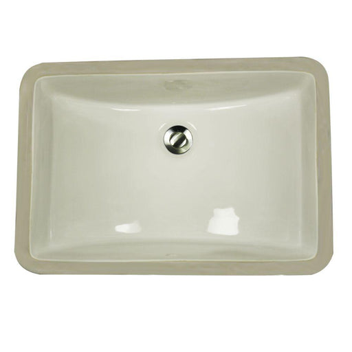 Bathroom Sink - Nantucket Sinks 18" X 12" Undermount Ceramic Sink In Bisque UM-18x12-B