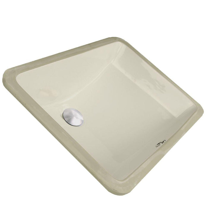 Bathroom Sink - Nantucket Sinks 18" X 12" Undermount Ceramic Sink In Bisque UM-18x12-B