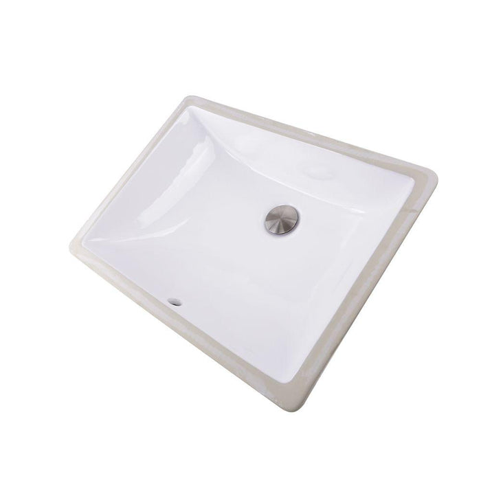 Bathroom Sink - Nantucket Sinks 18" X 13" Undermount Ceramic Sink In White UM-18x13-W