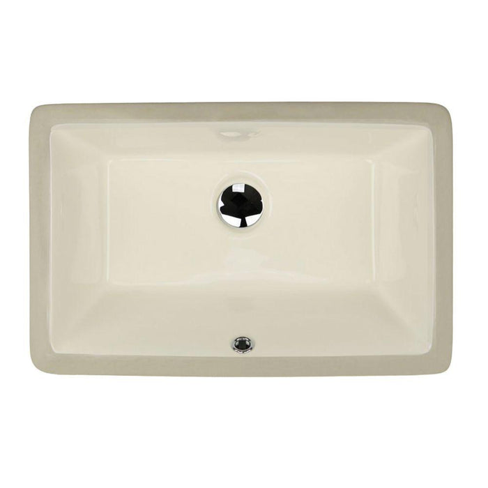 Bathroom Sink - Nantucket Sinks 19" X 11" Undermount Ceramic Sink In Bisque UM-19x11-B