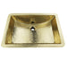 Bathroom Sink - Nantucket Sinks 21" Hand Hammered Brass Rectangle Undermount Bathroom Sink W/ Overflow