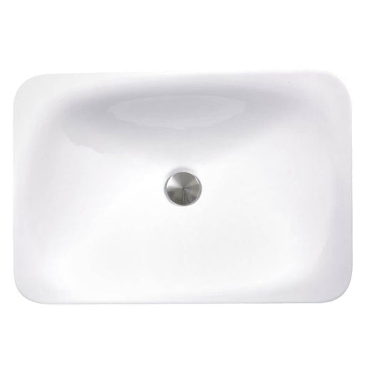 Bathroom Sink - Nantucket Sinks 21" Rectangular Drop-In Ceramic Vanity Sink DI-2114-R