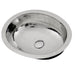 Bathroom Sink - Nantucket Sinks OVS 17.75" X 13.75" Hand Hammered Stainless Steel Oval Undermount Bathroom Sink