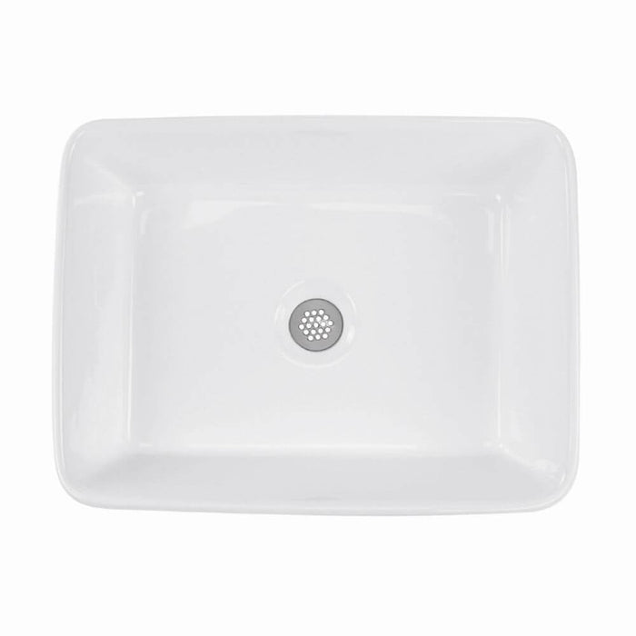 Bathroom Sink - Nantucket Sinks Rectangle White Vessel Sink NSV105