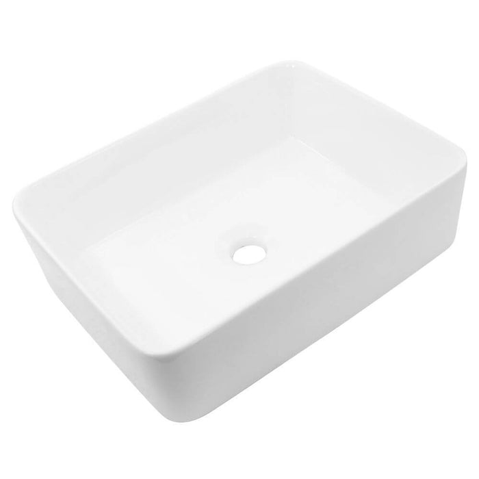 Bathroom Sink - Nantucket Sinks Rectangle White Vessel Sink NSV105