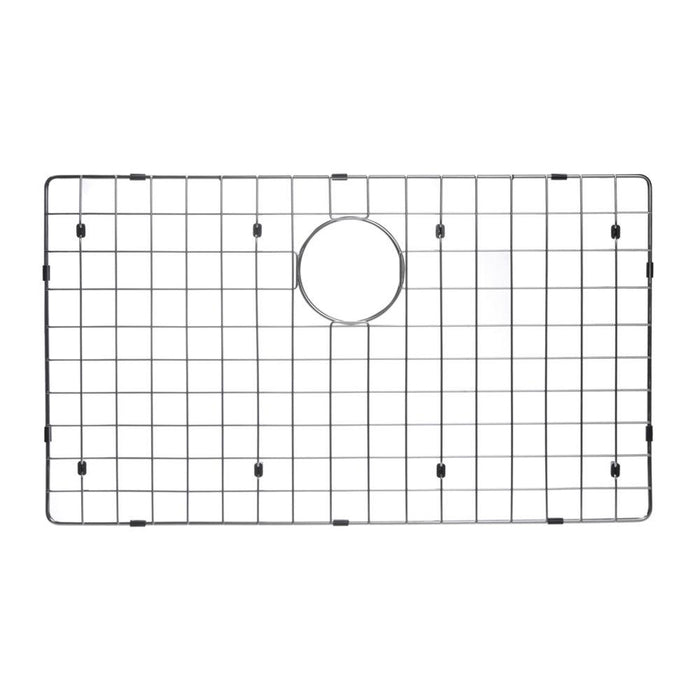 Kitchen Sink - 33" X 22" Zero Radius Single Bowl Stainless Steel Hand Made Apron Front Kitchen Sink W/ Drain, Strainer, Bottom Grid, And Single Hole Faucet