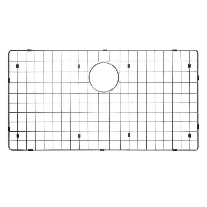 Kitchen Sink - 36" X 22" Zero Radius Single Bowl Stainless Steel Hand Made Apron Front Kitchen Sink W/ Drain, Strainer, Bottom Grid, And Single Hole Faucet