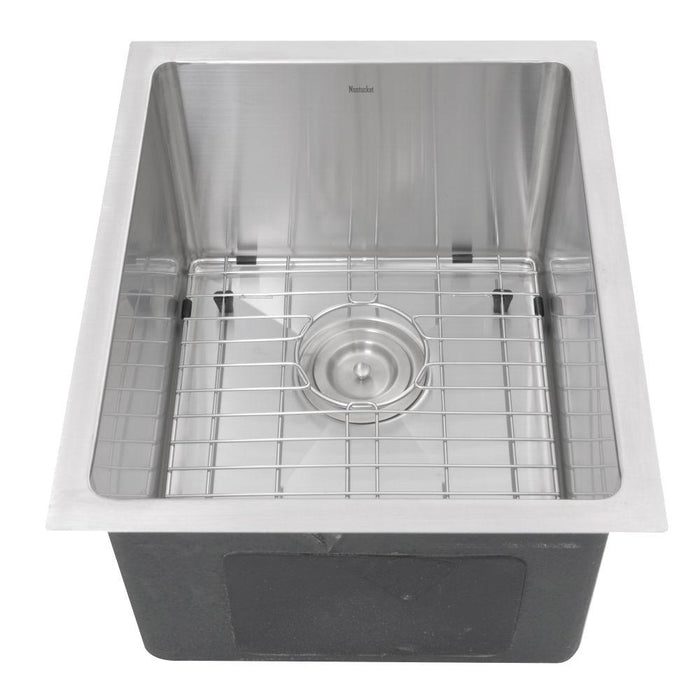 Kitchen Sink - Nantucket Sinks 15" Pro Series Rectangle Undermount Small Radius Stainless Steel Bar/Prep Sink