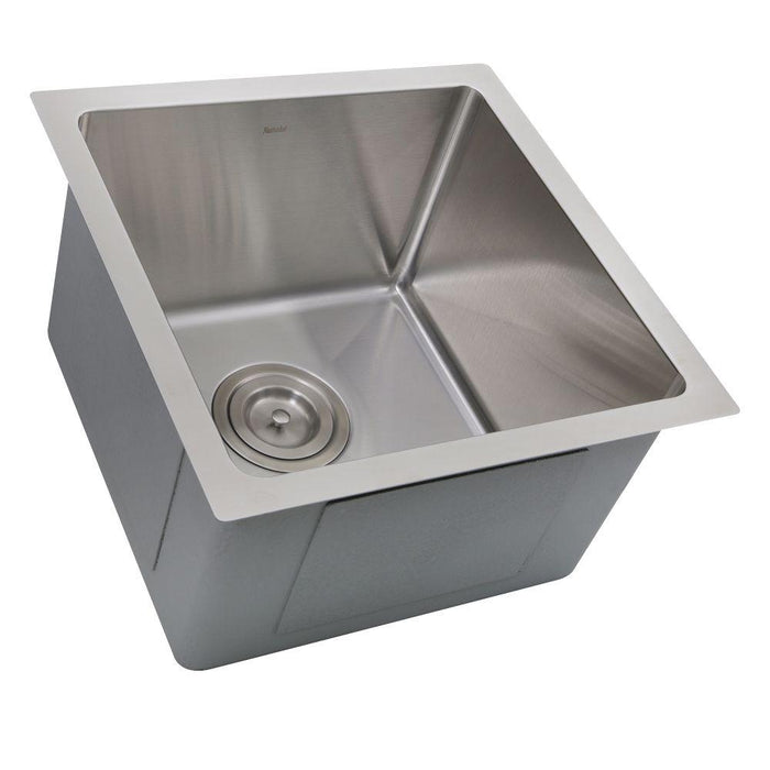 Kitchen Sink - Nantucket Sinks 15" Pro Series Square Undermount Small Radius Stainless Steel Bar/Prep Sink