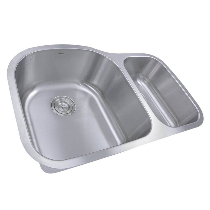 Kitchen Sink - Nantucket Sinks 31.5" Double Bowl Undermount Stainless Steel Kitchen Sink, 16 Gauge, NS3121-16, 70 / 30