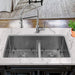 Kitchen Sink - Nantucket Sinks 32" Pro Series 60/40 Offset Double Bowl Undermount Small Radius Stainless Steel Kitchen Sink