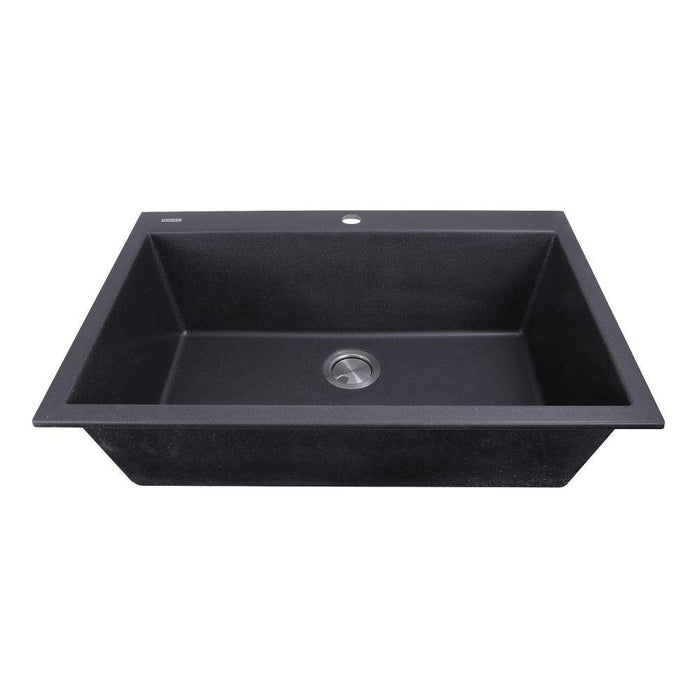 Kitchen Sink - Nantucket Sinks 33-inch Dual-mount Granite Composite Sink In Black