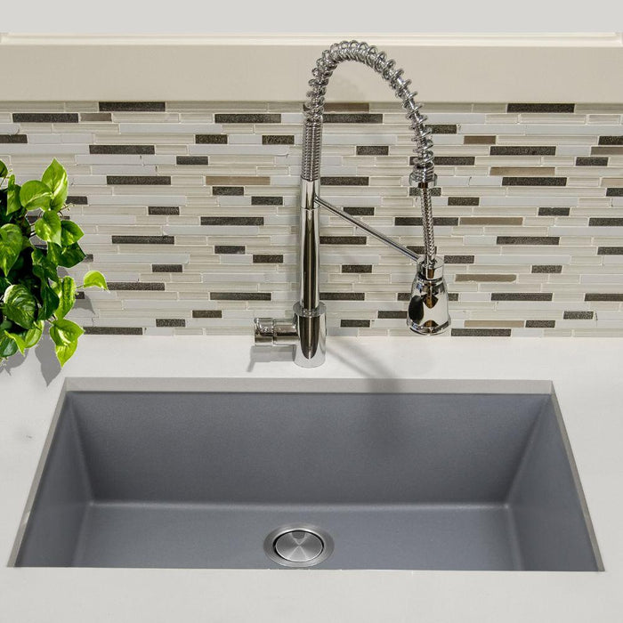 Kitchen Sink - Nantucket Sinks 33-inch Undermount Granite Composite Sink In Titanium