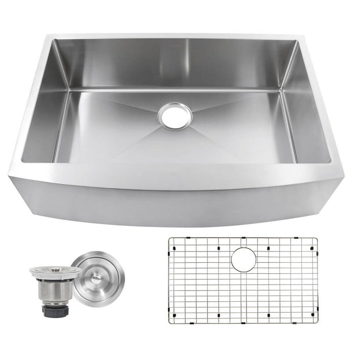 Kitchen Sink - Nantucket Sinks 33" Pro Series Small Radius Farmhouse Apron Front Stainless Steel Sink