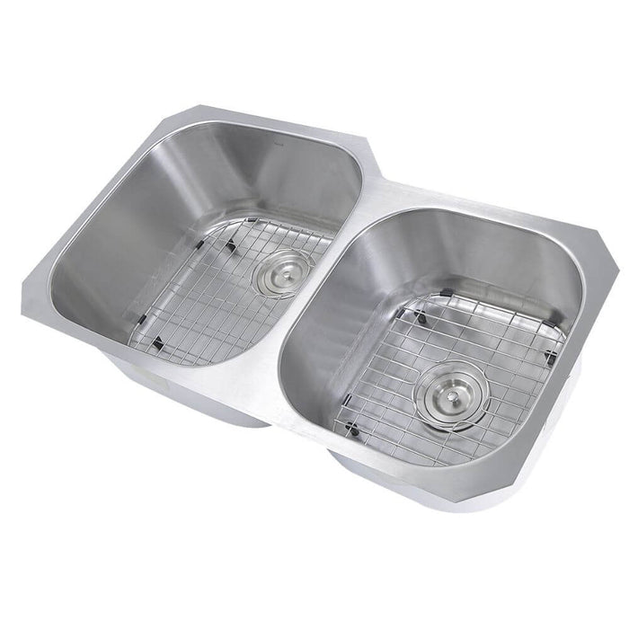 Kitchen Sink - Nantucket Sinks 35" Double Bowl Undermount Stainless Steel Kitchen Sink NS3520-16