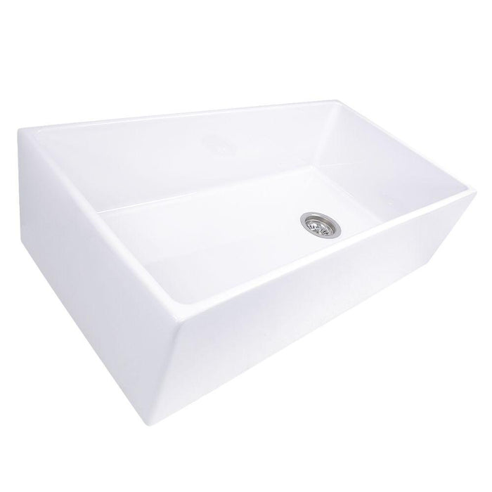Kitchen Sink - Nantucket Sinks 36" Farmhouse Fireclay Sink With Offset Drain And Grid