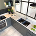 Kitchen Sink - Nantucket Sinks 50/50 Double Bowl Undermount Granite Composite Titanium