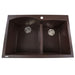Kitchen Sink - Nantucket Sinks 60/40 Double Bowl Dual-mount Granite Composite Brown