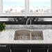 Kitchen Sink - Nantucket Sinks 60/40 Double Bowl Undermount Granite Composite Truffle