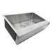 Kitchen Sink - Nantucket Sinks' EZApron33 Patented Design Pro Series Single Bowl Undermount Stainless Steel Kitchen Sink W/ 7" Apron Front