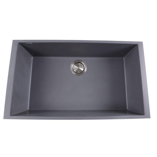 Kitchen Sink - Nantucket Sinks Large Single Bowl Undermount Granite Composite Titanium