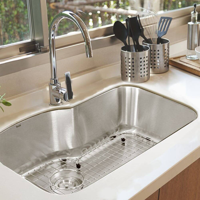 Kitchen Sink - Nantucket Sinks MOBYXL-16 Single Bowl Oblong Undermount Stainless Steel Kitchen Sink, 16 Gauge