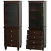Linen Tower - Acclaim Bathroom Linen Tower In Espresso With Shelved Cabinet Storage And 4 Drawers