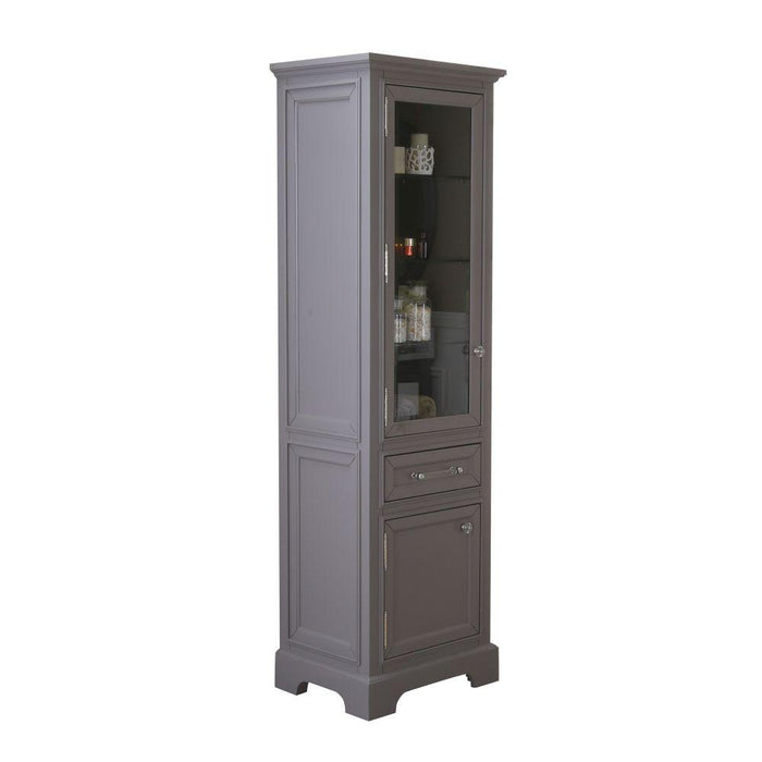 Linen Tower - Derby Collection Linen Cabinet In Cashmere Grey